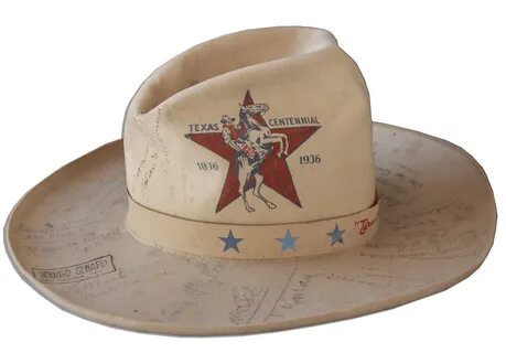 Lot Detail - Texas Centennial Hat Signed by a Plethora of De