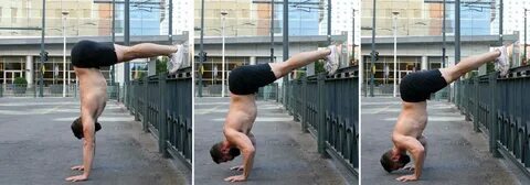 GymnasticBodies athlete shows how to perform a box headstand push-up for ha...