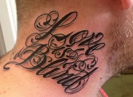 35 Abstract Neck Letters Tattoo