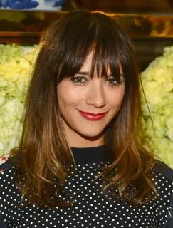 Rashida Jones Long Wavy Cut with Bangs - Rashida Jones Looks