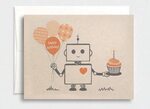 Halloween Birthday Card Robot October Birthday Card for Him 
