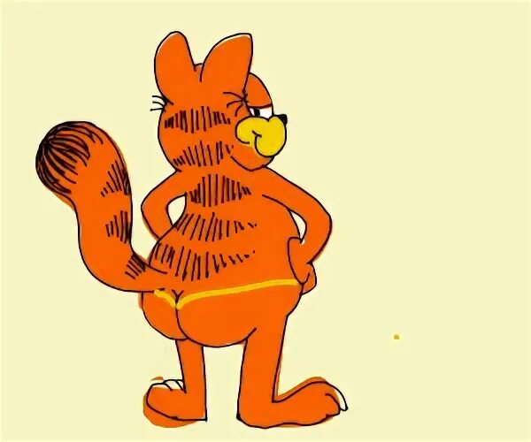 Garfield but he is HELLA DUMMY THICC - Drawception