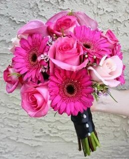 Gerberas wedding flower wedding flowers ideas Hot pink bouqu