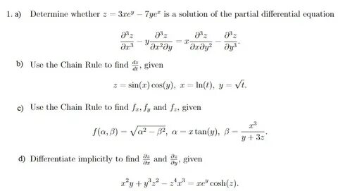 Solved 3re7ye is a solution of the partial differential Cheg