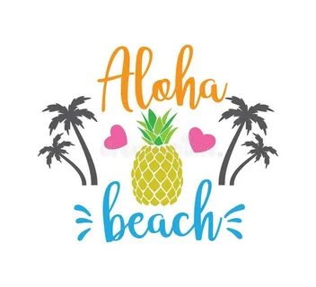 Aloha Beach Saying Quote Vector Design for Printable Sign an