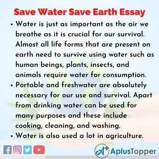 Save earth essay