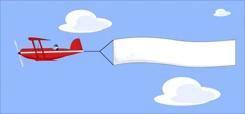 Plane pulling blank banner stock vector. Illustration of int