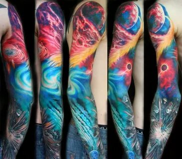 Татушка на руке парня - космос - KissMyTattoo.ru