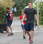David Beckham takes Brooklyn, Romeo and Cruz to a football t