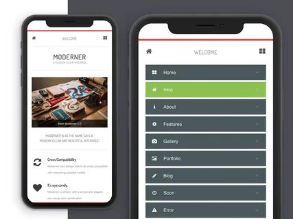 Moderner 2.0 Mobile Site Template & Google AMP by Enabled on