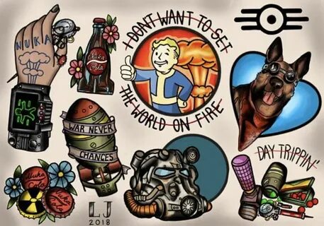 Fallout flash sheet Fallout tattoo, Gaming tattoo, Spooky ta