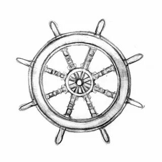 Ship Steering Wheel Drawing At Getdrawingscom Free For Sketc