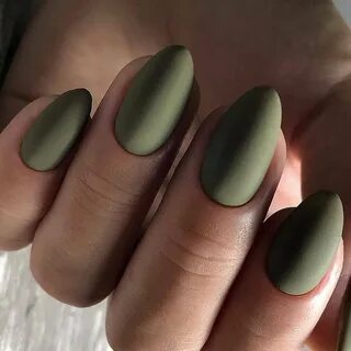 Зеленые матовые ногти (78 фото)