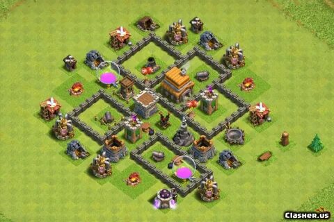 Copy Base Town Hall 5 TH5 War/Trophy base #38 With Link 5-20