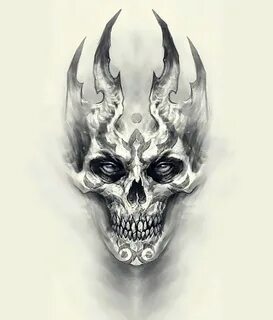 Scary Tattoo Design Scary tattoos, Skull tattoo design, Skul