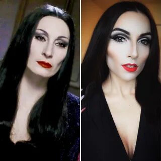 Morticia Addams Halloween Makeup Halloween makeup, Halloween