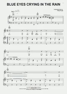 Blue Eyes Crying In The Rain Piano Sheet Music