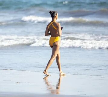 Zoe Saldana - In bikini on the beach in Malibu -37 GotCeleb