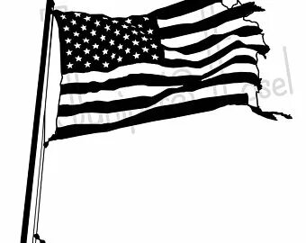 Tattered American Flag Vector at GetDrawings Free download