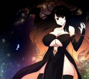 Anime girl black hole. 