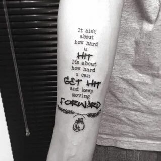 Body - Tattoo's - Inspirational quote on forearm by Patricia