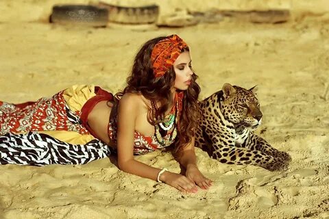 Девушка леопард - 60 фото