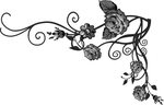 swirly flower clipart black and white - Clip Art Library