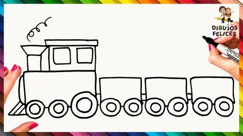 Cómo Dibujar Un Tren Paso A Paso 🚂 Dibujo De Tren - YouTube