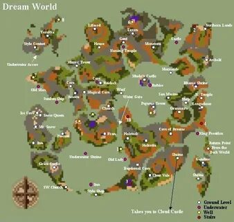 Dragon Quest 6 - Map Of Dream World Dragon quest, Clash of c