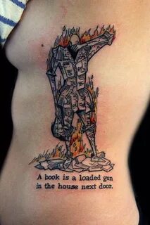 Fahrenheit 451 Tattoo auf den Rippen (von Deanna Wardin @ ..