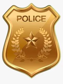 Golden Police Badge Sticker, HD Png Download - kindpng
