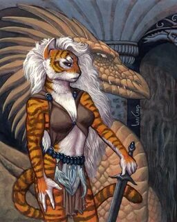 Tiger girl Furry art, Tiger girl, Dungeons and dragons chara