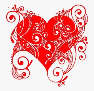 Swirl Heart Png Transparent - Free Vector And Heart Flourish