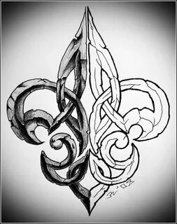 fleur de lis Celtic tattoos, Celtic tattoo designs, Fleur de