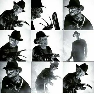 Freddy Krueger black and white Scary movies, Funny horror, F