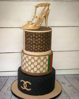 gâteau LV Gucci Chanel 40th birthday cake for women, Gucci c