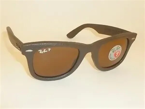 New ray ban wayfarer коричневые кожаные солнцезащитные очки 