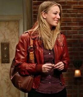 The Big Bang Theory Burgundy Bomber Penny Leather Jacket - J