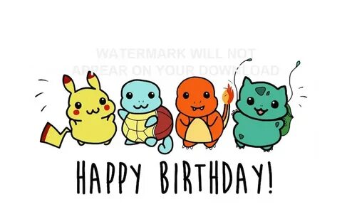 Pokemon Birthday Card Etsy