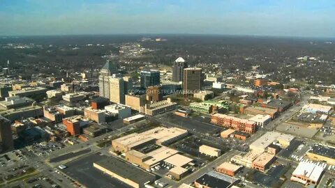Greensboro, NC - HD aerial stock footage clip GRBO_1024P - Y