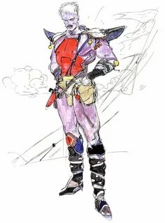 Final Fantasy II - Cid Concept Art - Yoshitaka Amano Charact