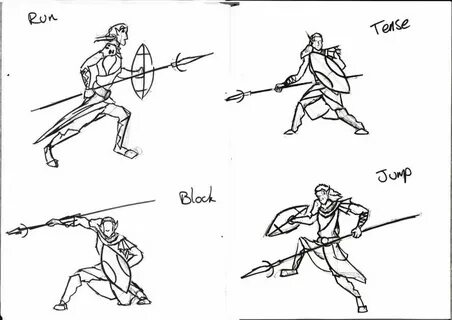 Spear Fighting Poses Fighting poses, Art, Manga art