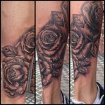 Gallery Rose tattoo cover up, Black and grey tattoos, Tattoo