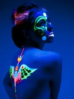 Native UV Body painting, Body art painting, Neon painting