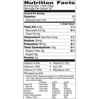 Go Gurt Yogurt Nutrition Facts - Nutrition Pics