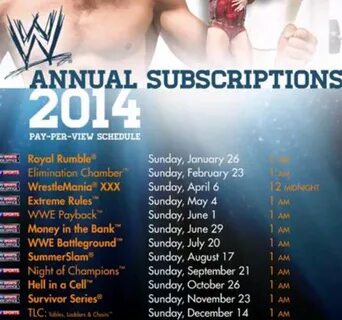 WWE 2014 PPV Dates: Battleground Moves To July & Money In Th