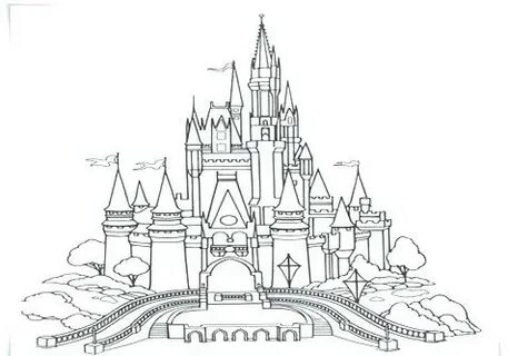 Disney Castle Line Drawing at PaintingValley.com Explore col