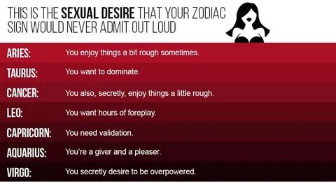 This Is The Sexual Desire That Your Zodiac Sign Would Never 