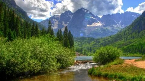 Download wallpaper forest, the sky, water, mountains, sectio