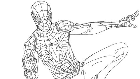 Spider-Man PS4 Superhero Coloring Pages